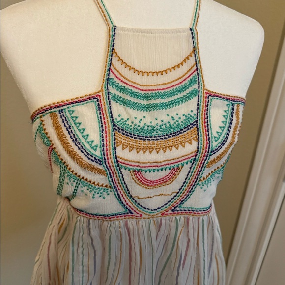 Anthropologie Women’s Floreat Size 6 Embroidered Halter Top - Picture 1 of 13